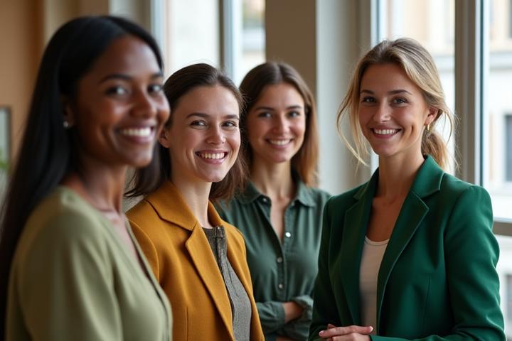 Photo de l'équipe de Lumière Zen souriante dans un environnement parisien lumineux